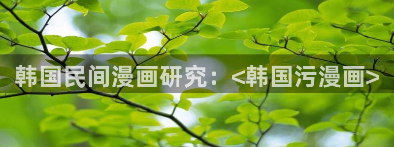 漫蛙2漫画免费下载app：韩国民间漫画研究：<韩国污漫画>
