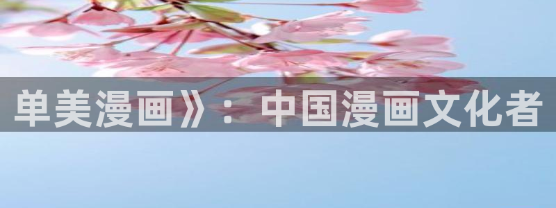漫蛙动漫(网页入口)：单美漫画》：中国漫画文化者
